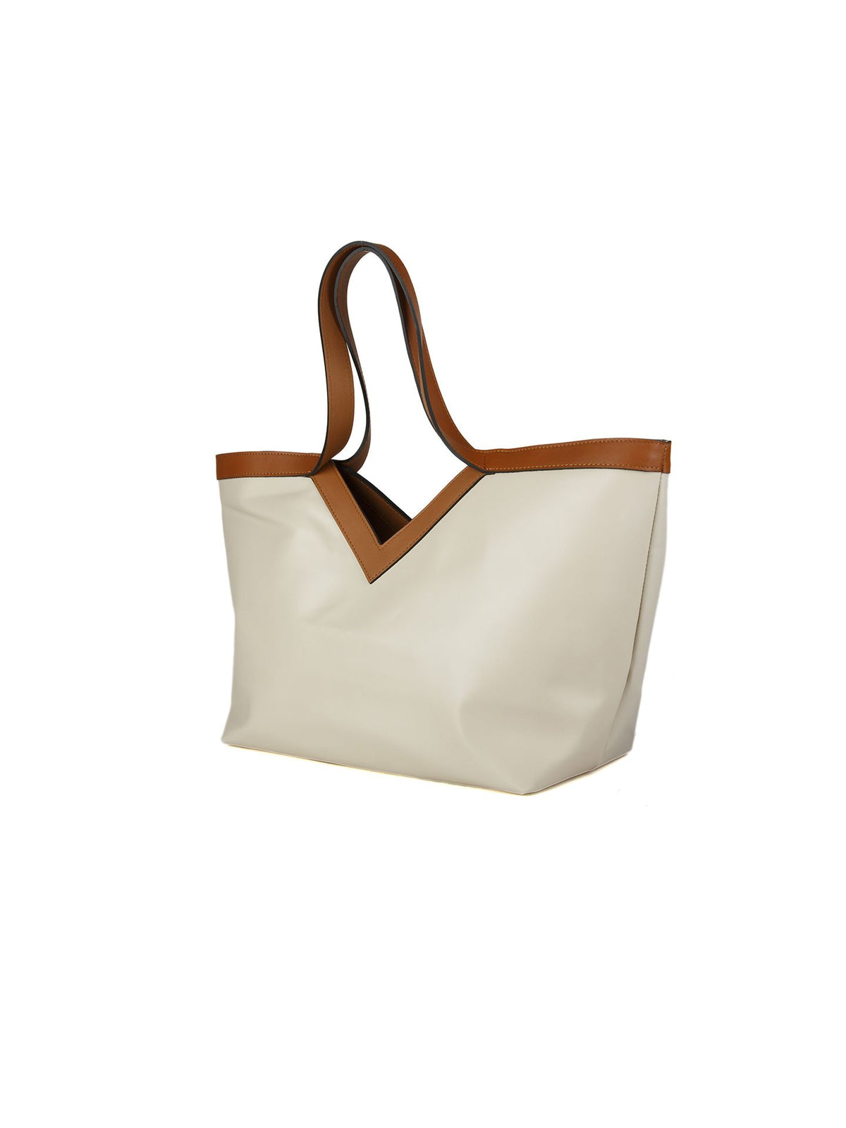 Giulia Monti tote bag in Light Beige & Golden Brown - view 2