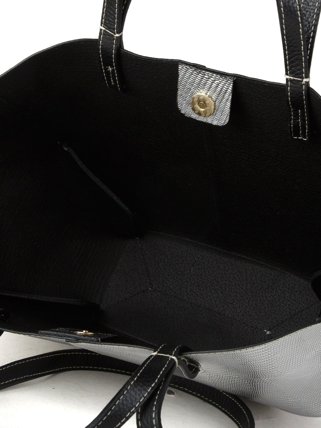 Giulia Monti tote bag in Silver & Black - view 4
