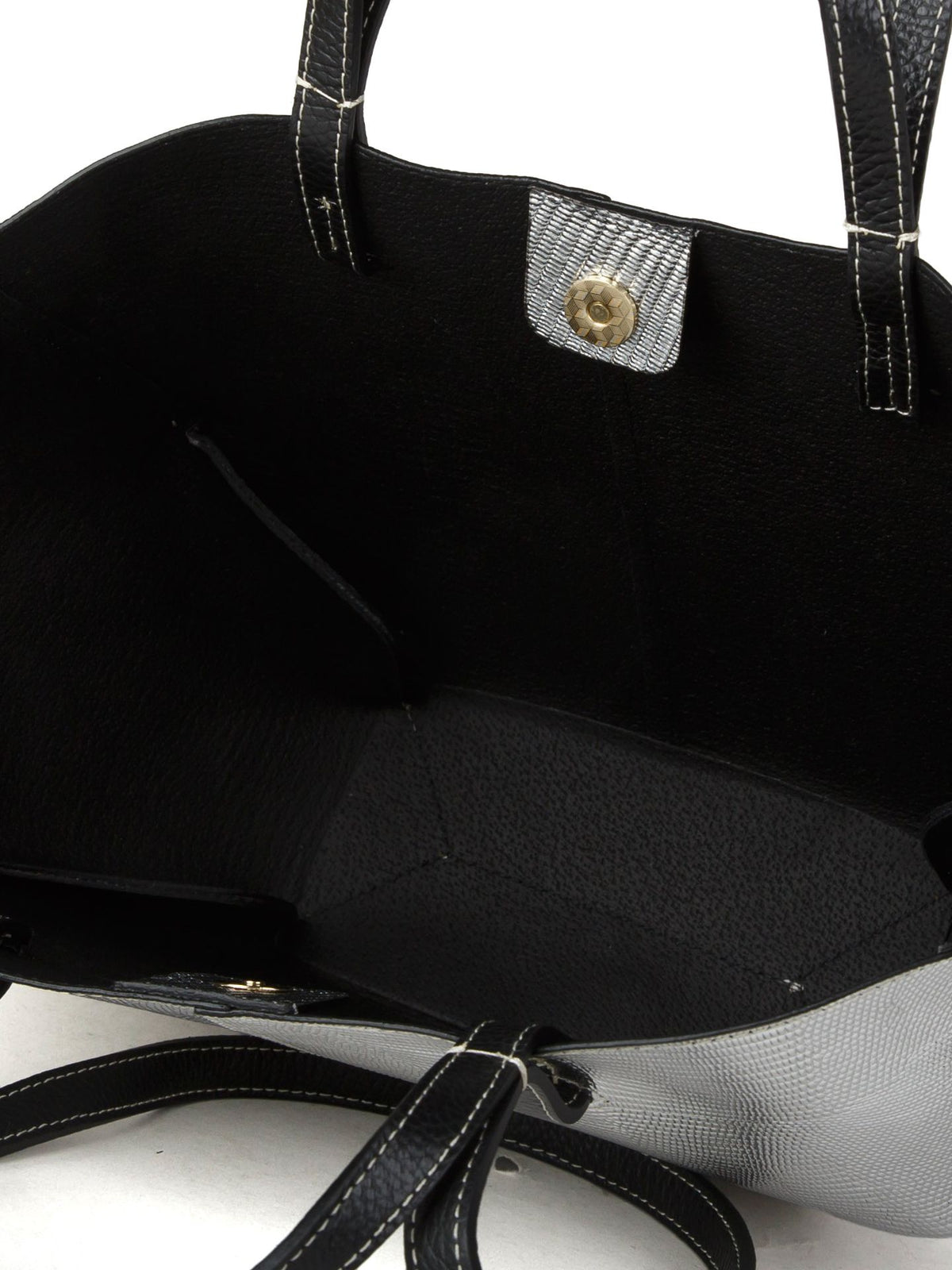Giulia Monti tote bag in Silver & Black - view 4