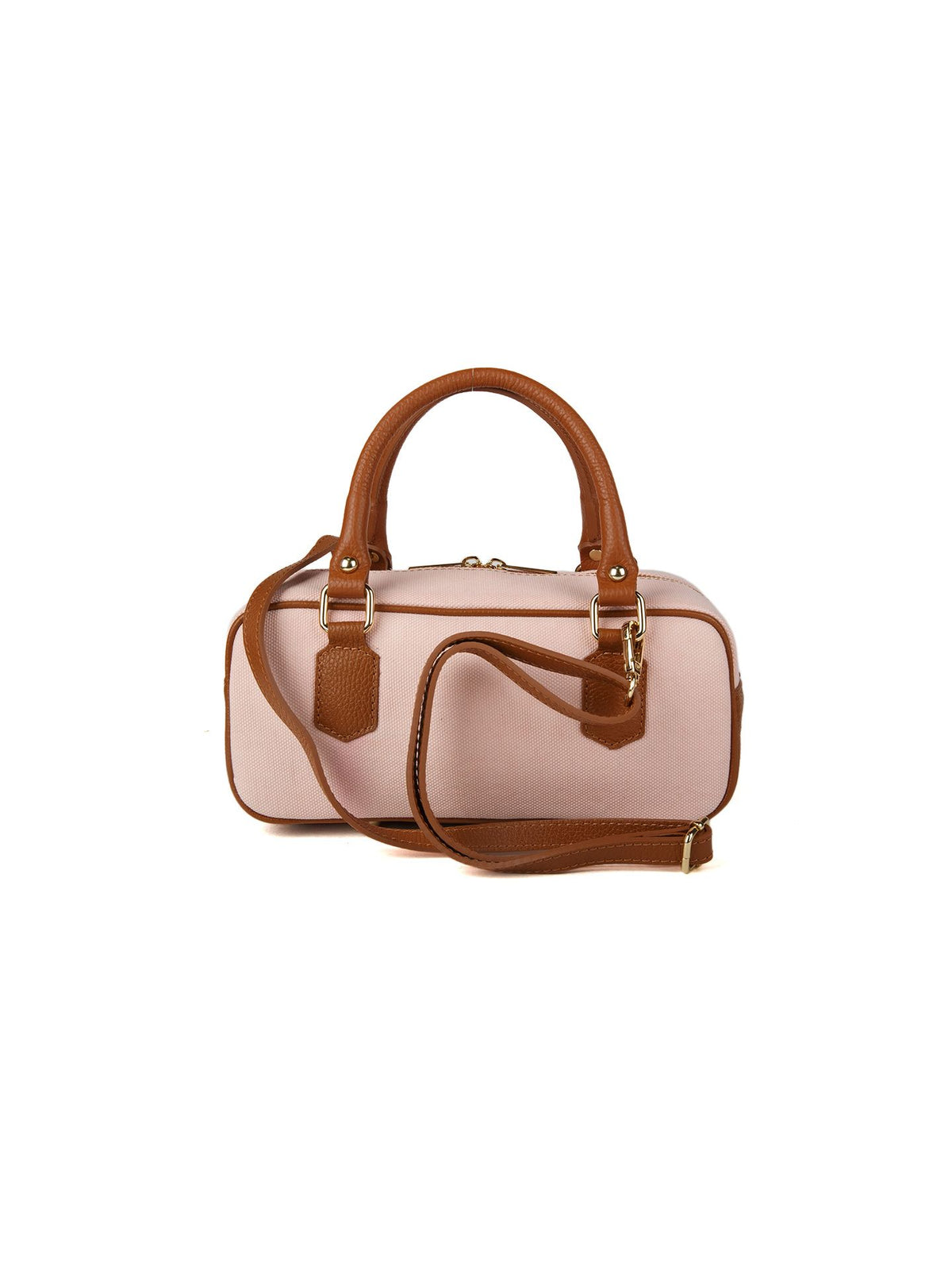 Giulia Monti shoulder bag in Pale Pink & Golden Brown - view 3