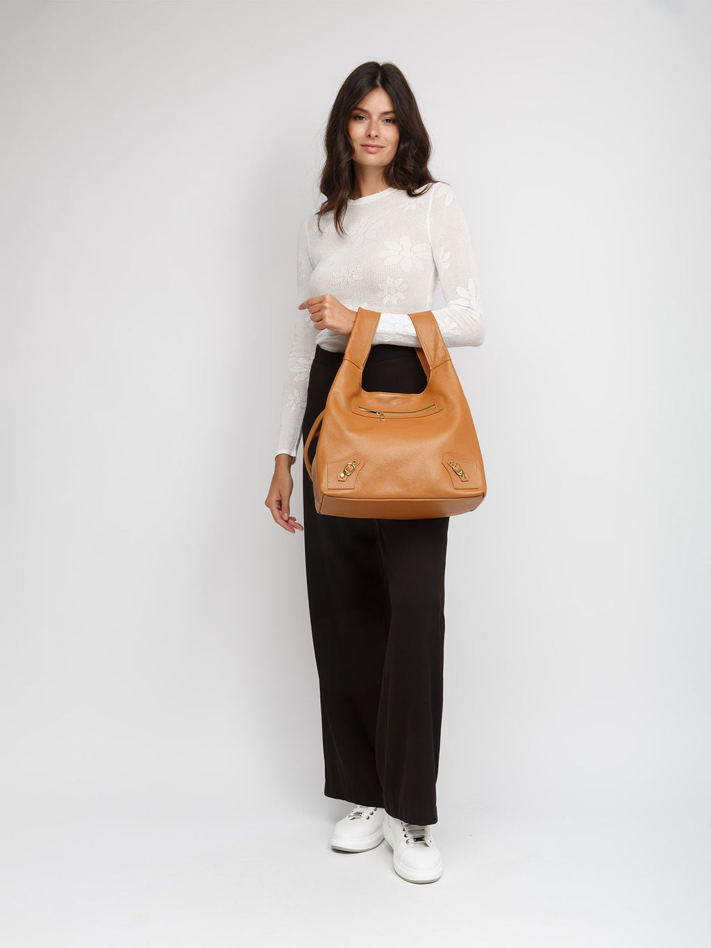 Giulia Monti tote bag in Light Brown - view 5