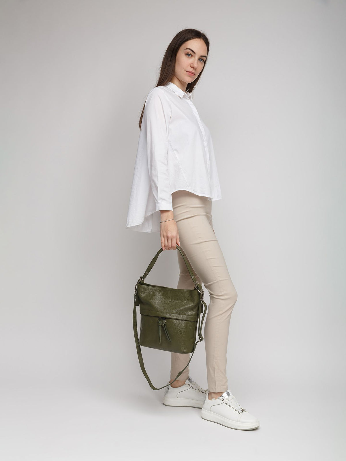 Giulia Monti shoulder bag in Military Green - view 5