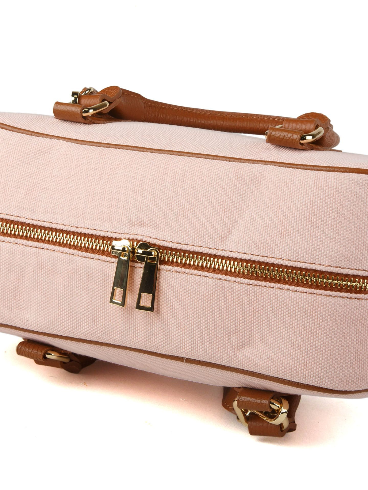 Giulia Monti shoulder bag in Pale Pink & Golden Brown - view 4