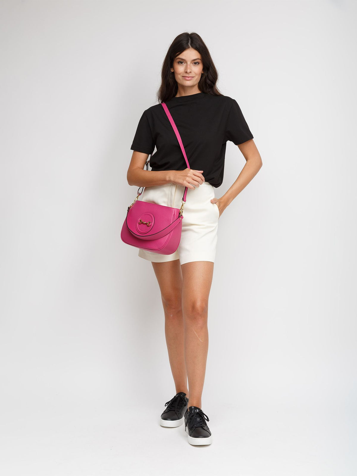 Giulia Monti shoulder bag in Fuchsia - view 5