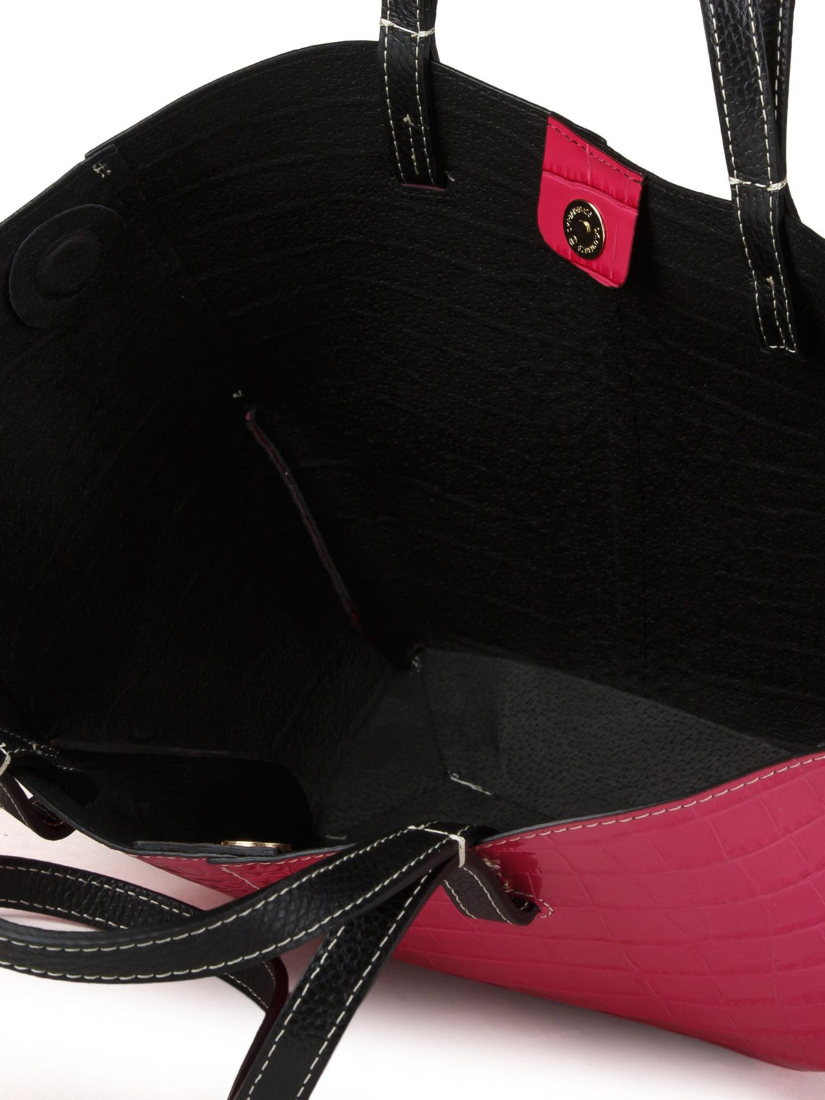 Giulia Monti tote bag in Fuchsia & Black - view 4