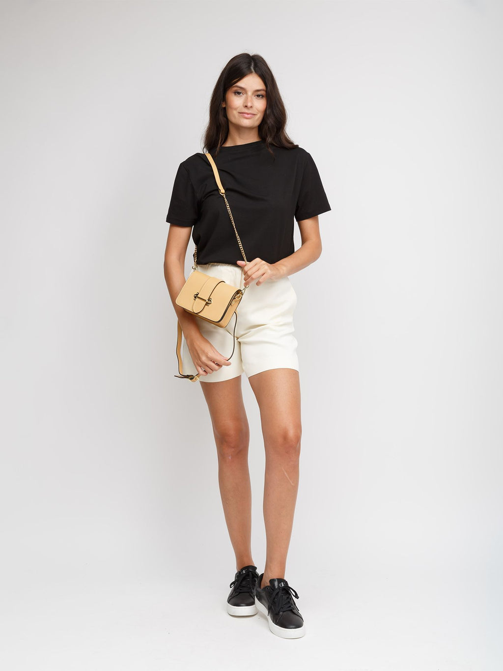 Giulia Monti convertible shoulder & waist bag in Beige - view 5