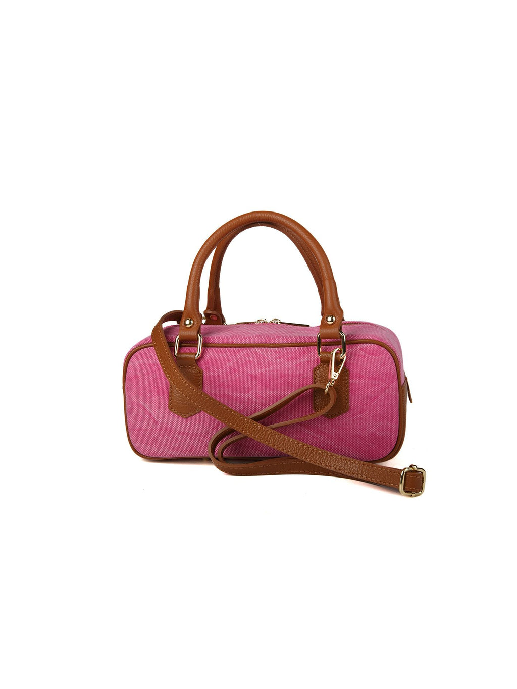 Giulia Monti shoulder bag in Fuchsia & Golden Brown - view 3