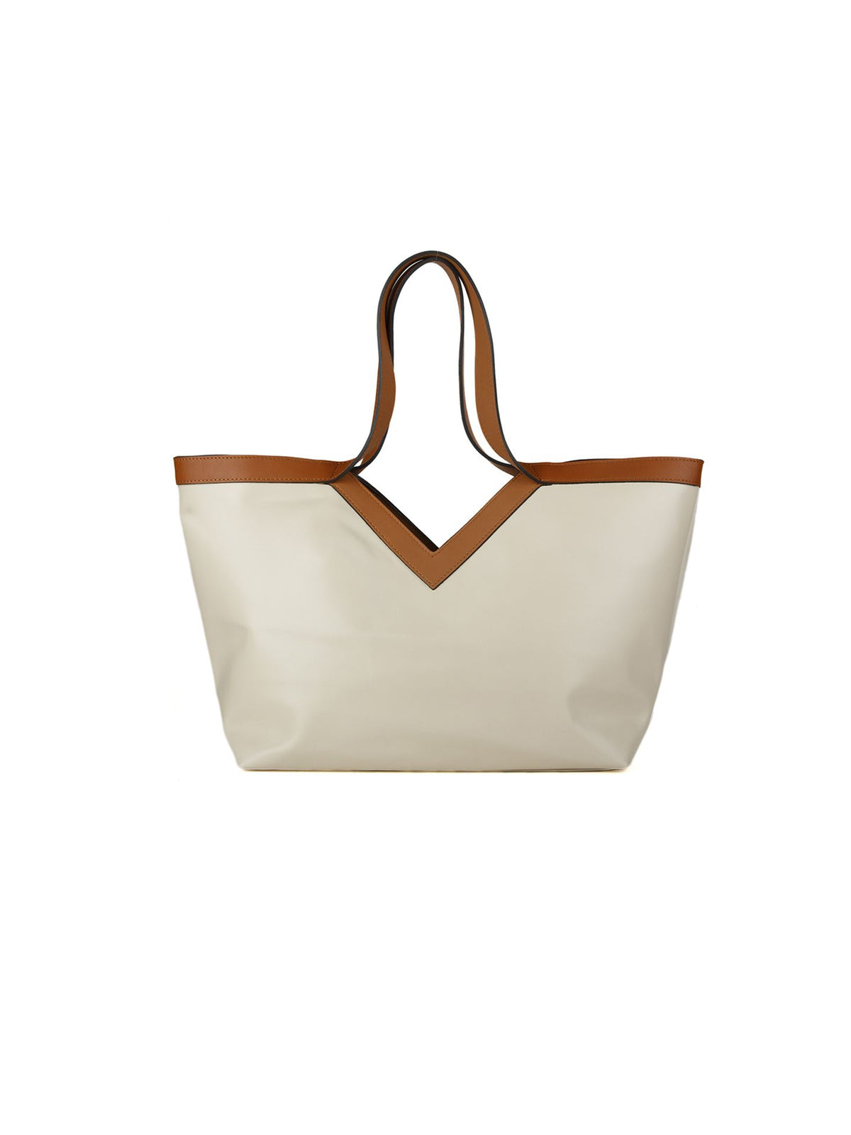 Giulia Monti tote bag in Light Beige & Golden Brown - view 1